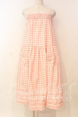 画像1: PINK HOUSE / ブロックギンガムキャミソールワンピース  ピンク O-26-01-08-058-LO-OP-YM-OS