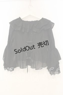 画像4: axes femme / レース袖フリルボレロ  クロ O-26-01-08-059-AX-TO-IG-OS