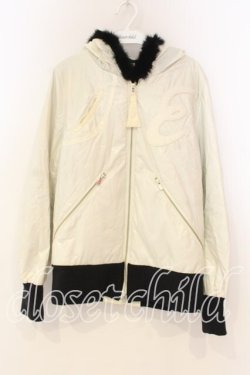 画像1: MILKBOY / ナイロンファーフードブルゾン  オフ×ブラック O-26-01-08-070-MB-CO-IG-OS