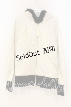 画像1: MILKBOY / ナイロンファーフードブルゾン  オフ×ブラック O-26-01-08-070-MB-CO-IG-OS