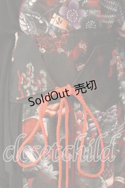 画像3: Qutie Frash / 2025 浴衣3点SET  ブラックＸレッド O-26-01-08-001-QU-OP-YM-OS