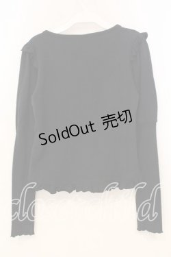 画像3: ALICE and the PIRATES / ミニ裏毛フリルカーディガン  クロ O-26-01-08-074-PA-TO-IG-OS