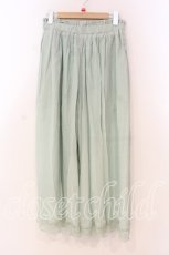 画像1: axes femme / 裾レース楊柳ワイドパンツ F ミント O-26-01-08-076-AX-PA-YM-ZT532 (1)