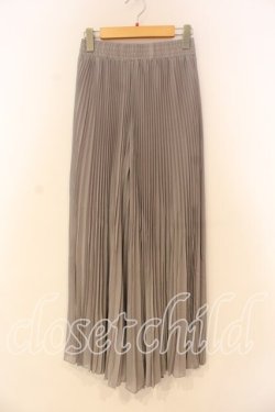 画像1: axes femme / シフォンプリーツパンツ F グレー O-26-01-08-079-AX-PA-YM-OS