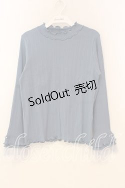 画像1: axes femme / プリーツチュールメロープルオーバー F ブルー O-26-01-08-081-AX-TO-YM-OS