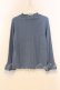 画像2: axes femme / プリーツチュールメロープルオーバー F ブルー O-26-01-08-081-AX-TO-YM-OS (2)