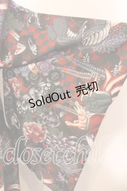 画像4: Qutie Frash / 2025 浴衣3点SET  ブラックＸレッド O-26-01-08-001-QU-OP-YM-OS