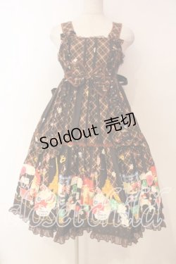 画像1: metamorphose / CL パリの街並ハイウエストジャンパースカート  ブラウン O-26-01-08-014-ME-OP-IG-OS