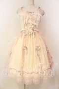 BABY,THE STARS SHINE BRIGHT / Fleurs benitesジャンパースカート  クリーム×ピンク O-26-01-08-016-BA-OP-OW-OS