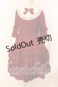 Pina sweetcollection / ドール姫袖ワンピース  ワイン O-26-01-08-019-LO-OP-OW-OS