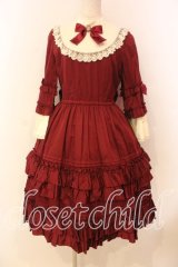 Pina sweetcollection / ドール姫袖ワンピース  ワイン O-26-01-08-019-LO-OP-OW-OS