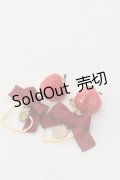 MERCI MEL / apple heart イヤリング  アカ×ゴールド O-26-01-09-041-0-AC-IG-ZT0111D