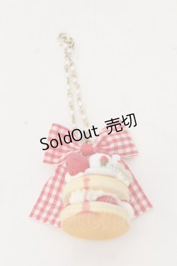 画像1: チェルシィ / いちごのお茶会パンケーキバッグチャーム  アカ×ブラウン系 O-26-01-09-044-LO-AC-IG-OS