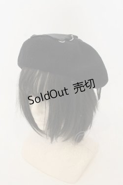 画像1: LIZ LISA / レースアップベレー帽  クロ O-26-01-09-006-LO-AC-IG-ZT0111D