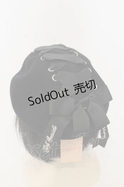 画像2: LIZ LISA / レースアップベレー帽  クロ O-26-01-09-006-LO-AC-IG-ZT0111D