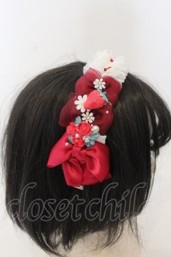 画像3: Haku Healing / 多リボンカチューシャ  シロ×アカ×　ローズ・うざぎ O-26-01-09-007-0-AC-IG-ZT0111D