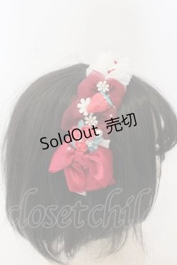 画像3: Haku Healing / 多リボンカチューシャ  シロ×アカ×　ローズ・うざぎ O-26-01-09-007-0-AC-IG-ZT421