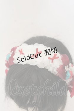 画像4: Haku Healing / 多リボンカチューシャ  シロ×アカ×　ローズ・うざぎ O-26-01-09-007-0-AC-IG-ZT421