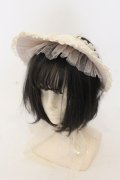 妹科手作工作屋 / ドットチュールハーフボンネット  アイボリー O-26-01-09-008-0-AC-IG-OS