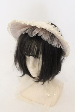 画像1: 妹科手作工作屋 / ドットチュールハーフボンネット  アイボリー O-26-01-09-008-0-AC-IG-ZT0111D
