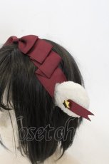 画像2: To Alice / アニマルイヤーカチューシャ  ワイン×シロ O-26-01-09-009-LO-AC-IG-ZT421-F001 (2)
