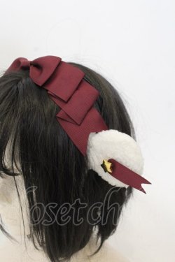 画像2: To Alice / アニマルイヤーカチューシャ  ワイン×シロ O-26-01-09-009-LO-AC-IG-ZT0111D