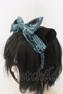 画像2: metamorphose / いたずら黒猫Wanted！ネコミミ付きリボンカチューシャ  グリーン O-26-01-09-011-ME-AC-IG-ZT0111D