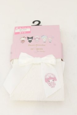 画像1: m petit by misako / サンリオコラボオーバーニーソックス M~L シロ マイメロディ O-26-01-09-021-LO-ZA-IG-ZT0111D