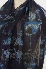 画像2: h.NAOTO /UE ROSE ストール  ブルーローズ×ベースパープル O-26-01-09-027-HN-ZA-IG-ZT421-F003 (2)