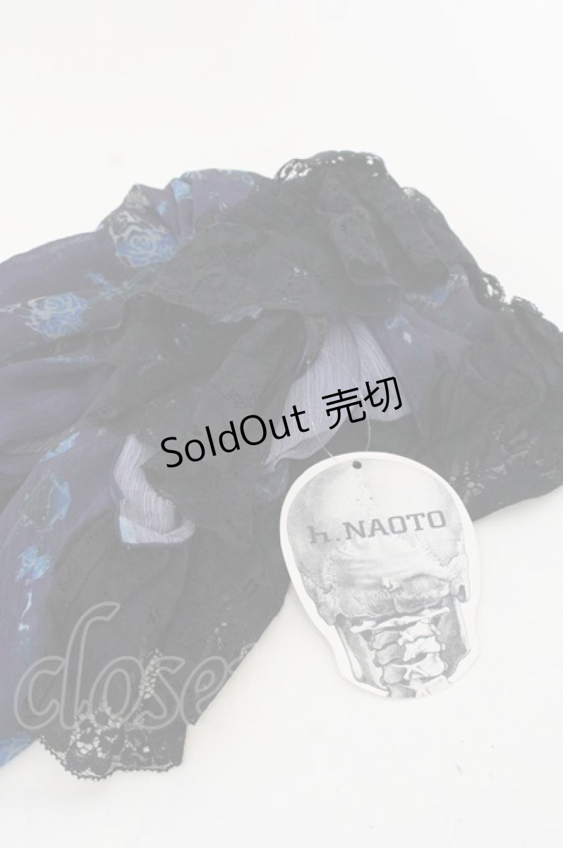 画像3: h.NAOTO /UE ROSE ストール  ブルーローズ×ベースパープル O-26-01-09-027-HN-ZA-IG-ZT421-F003 (3)