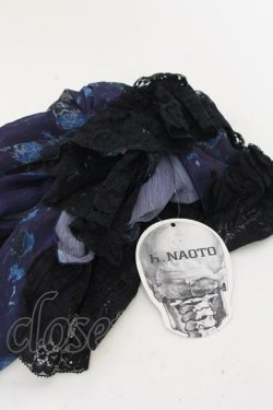 画像3: h.NAOTO /UE ROSE ストール  ブルーローズ×ベースパープル O-26-01-09-027-HN-ZA-IG-ZT0111D