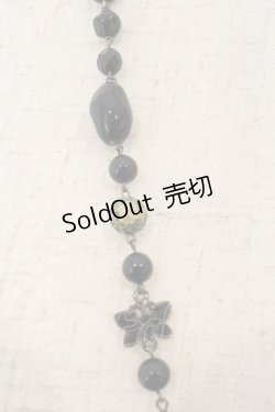 画像3: BPN / クラウンビーズネックレス  ブラック×ガンメタ O-26-01-09-029-GO-AC-IG-OS