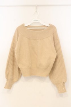 画像1: an another angelus / 袖口パールアンゴラニットプルオーバー  グレー O-26-01-10-032-CA-TO-IG-OS