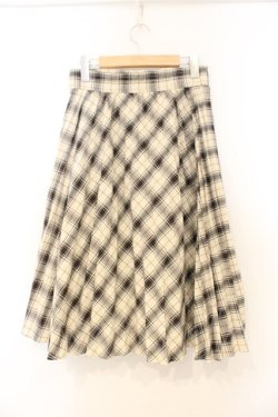 画像2: Fi.n.t / ダブルビット使いチェックプリーツスカート  アイボリー O-26-01-10-036-CA-SK-IG-OS