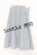 F&A / フロントレースアップフレアースカート  ブルーグレー O-26-01-10-037-LO-SK-IG-OS