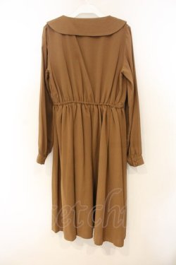 画像2: Fi.n.t / リボンタイ付きダブル釦ワンピース  ブラウン O-26-01-10-038-CA-OP-IG-OS