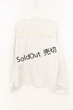 画像2: an another angelus / リボン刺繍ビッグカラーブラウス  生成り O-26-01-10-039-CA-BL-IG-ZT537