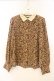 画像1: F&A / 小花柄レースクレリック衿ブラウス  ベージュ O-26-01-10-041-LO-BL-IG-OS (1)