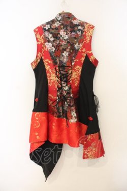 画像4: Qutie Frash / 胸開きチャイナチュニック  レッド O-26-01-10-004-QU-OP-YM-OS