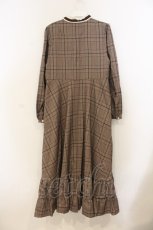 画像3: Favorite / 優雅なグレンチェックで仕立てたシスターワンピース M~L ブラウン O-26-01-10-052-LO-OP-OW-ZT552 (3)