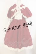 Favorite / 赤ずきんとおおかみの童話ワンピースセット M~L ワイン×シロ O-26-01-10-053-LO-OP-OW-OS