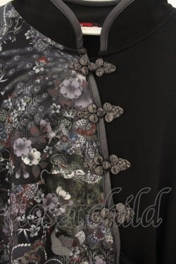 画像2: Qutie Frash / チャイナ着物袖カットソー  ブラック O-26-01-10-001-QU-TO-YM-OS