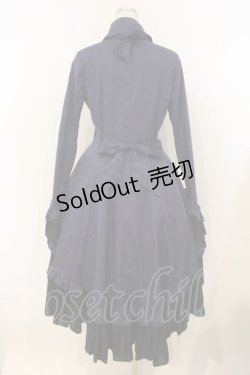 画像5: MARBLE / ゴシック調ダイヤカットタイ付きブラウス型ワンピース  ネイビー O-26-01-10-063-GO-OP-OW-OS