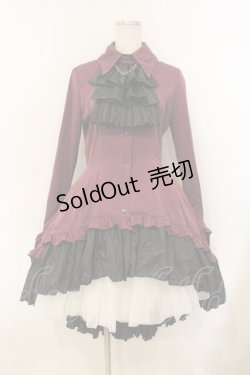 画像1: MARBLE / ゴシック調ダイヤカットタイ付きブラウス型ワンピース  パープル O-26-01-10-064-GO-OP-OW-OS