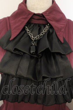 画像2: MARBLE / ゴシック調ダイヤカットタイ付きブラウス型ワンピース  パープル O-26-01-10-064-GO-OP-OW-OS