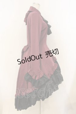 画像3: MARBLE / ゴシック調ダイヤカットタイ付きブラウス型ワンピース  パープル O-26-01-10-064-GO-OP-OW-OS