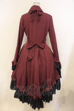 画像5: MARBLE / ゴシック調ダイヤカットタイ付きブラウス型ワンピース  パープル O-26-01-10-064-GO-OP-OW-OS