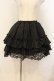 画像1: MARBLE / パニエ入り後リボン付きフリルスカート  ブラック O-26-01-10-065-GO-SK-OW-OS (1)