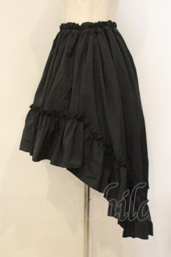 画像2: MARBLE / 前短・後長ロングスカート  ブラック O-26-01-10-066-GO-SK-OW-OS