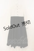 Favorite / バイカラーワンピース M~L シロ×クロ O-26-01-10-072-LO-OP-OW-ZT241